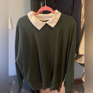 John Galt Olive Green Crewneck